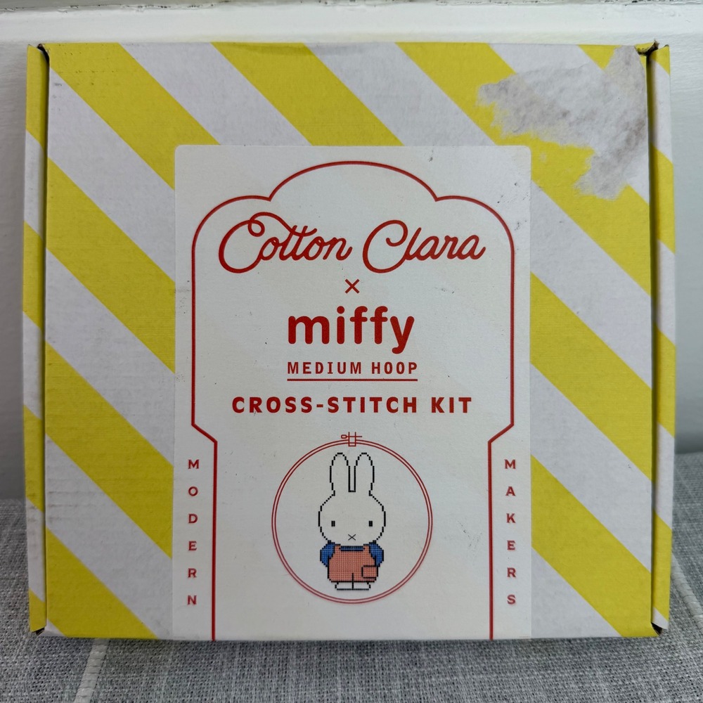 Cotton Clara Miffy Dungaree Cross‎ Stitch Kit Medium Hoop NEW